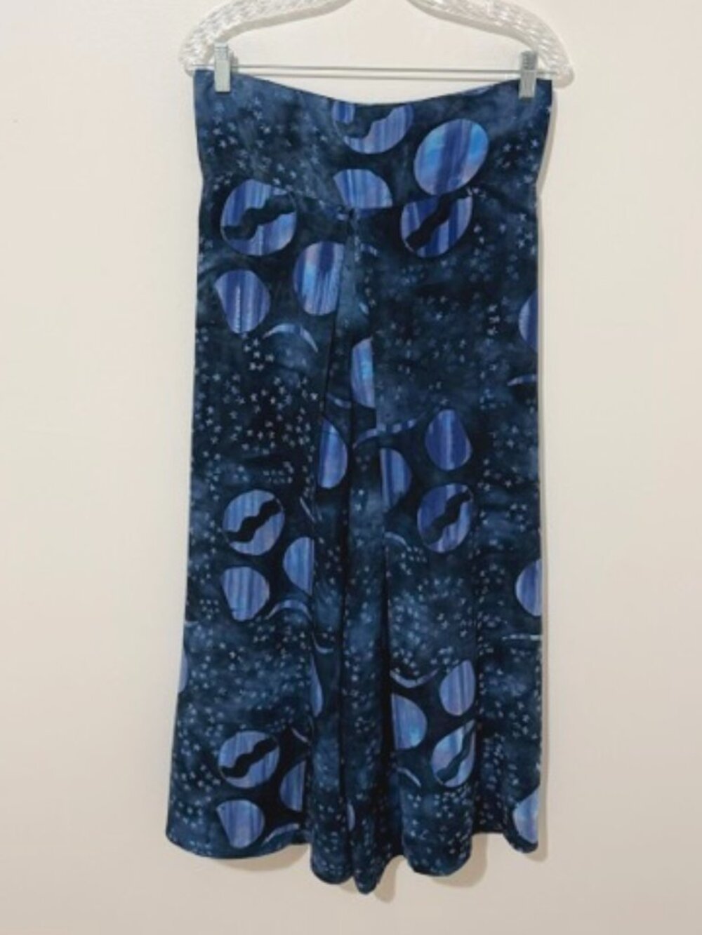 Free People Navy Floral Print Wide-Leg Pants